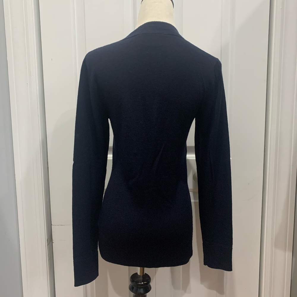 Tory Burch Simone Navy Blue Cardigan XS - Picture 4 of 11